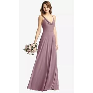 Thread Cowl Neck Criss Cross Back Maxi Dress